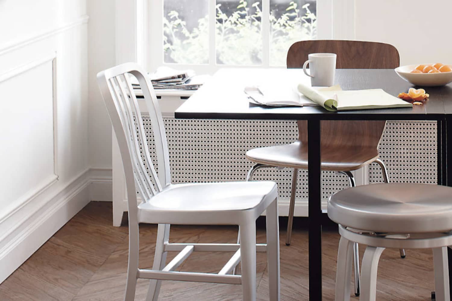 Brushed aluminum chairs hotsell